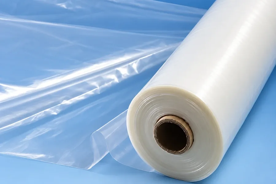 Manga de polietileno transparente en bobina para empaque industrial